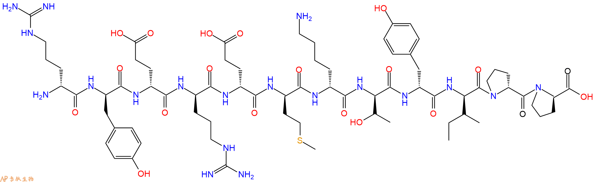 专肽生物产品H2N-DArg-DTyr-DGlu-DArg-DGlu-DMet-DLys-DThr-DTyr-D