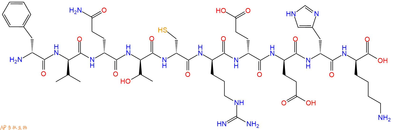 专肽生物产品H2N-DPhe-DVal-DGln-DThr-DCys-DArg-DGlu-DGlu-DHis-D