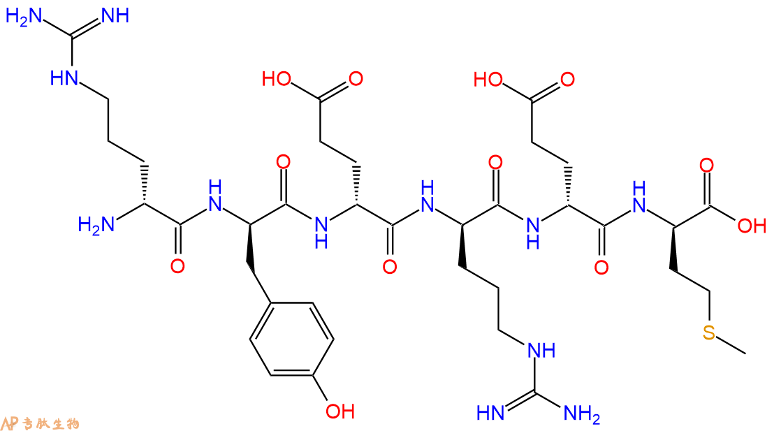 专肽生物产品H2N-DArg-DTyr-DGlu-DArg-DGlu-DMet-COOH