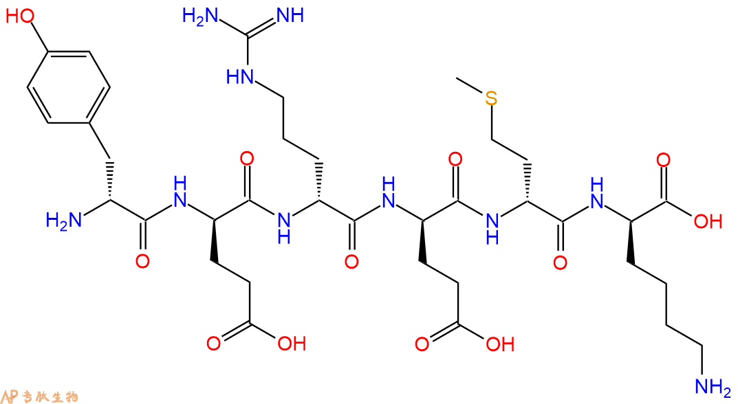专肽生物产品H2N-DTyr-DGlu-DArg-DGlu-DMet-DLys-COOH