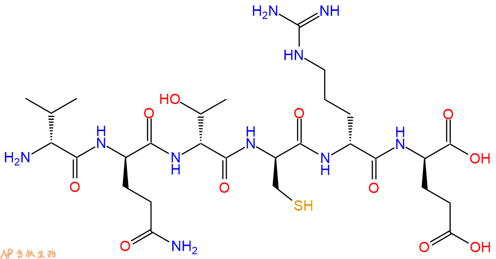 专肽生物产品H2N-DVal-DGln-DThr-DCys-DArg-DGlu-COOH