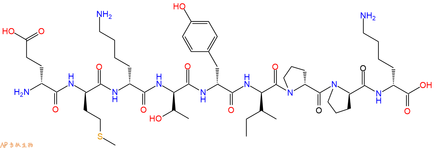 专肽生物产品H2N-DGlu-DMet-DLys-DThr-DTyr-DIle-DPro-DPro-DLys-C