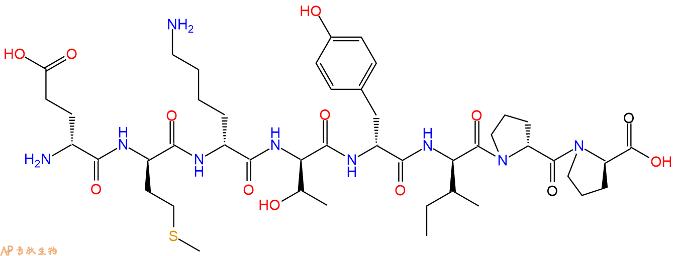 专肽生物产品H2N-DGlu-DMet-DLys-DThr-DTyr-DIle-DPro-DPro-COOH