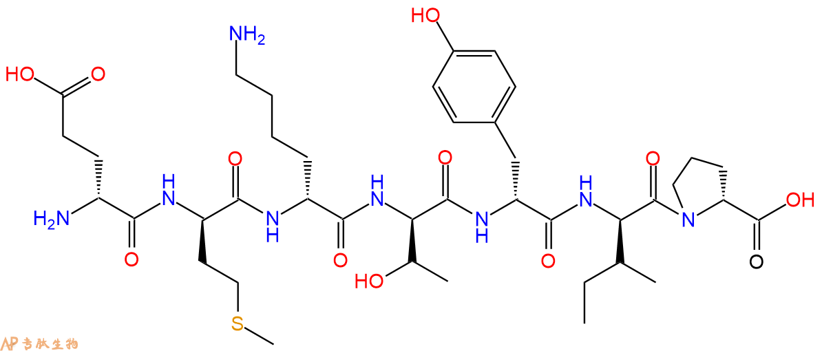 专肽生物产品H2N-DGlu-DMet-DLys-DThr-DTyr-DIle-DPro-COOH