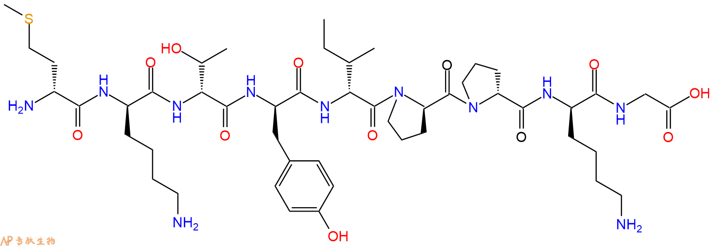 专肽生物产品H2N-DMet-DLys-DThr-DTyr-DIle-DPro-DPro-DLys-Gly-CO