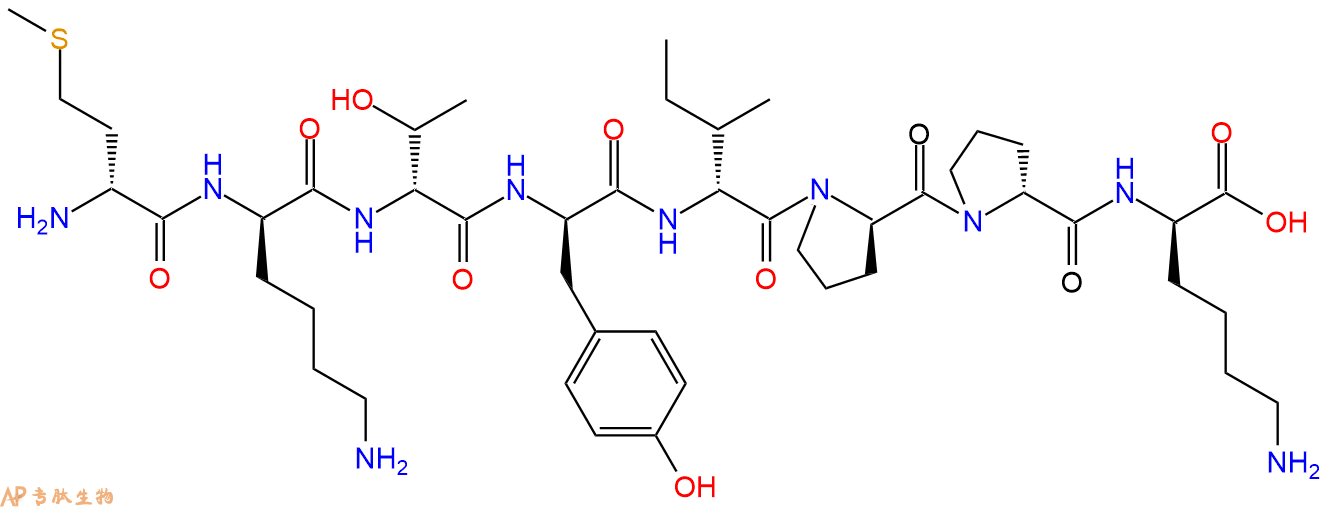 专肽生物产品H2N-DMet-DLys-DThr-DTyr-DIle-DPro-DPro-DLys-COOH