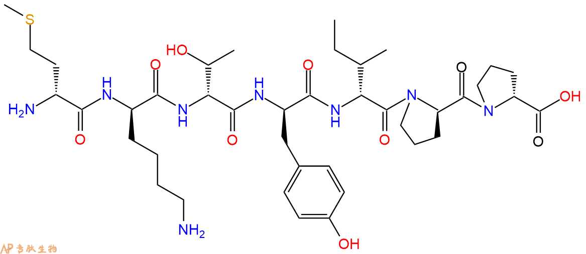 专肽生物产品H2N-DMet-DLys-DThr-DTyr-DIle-DPro-DPro-COOH