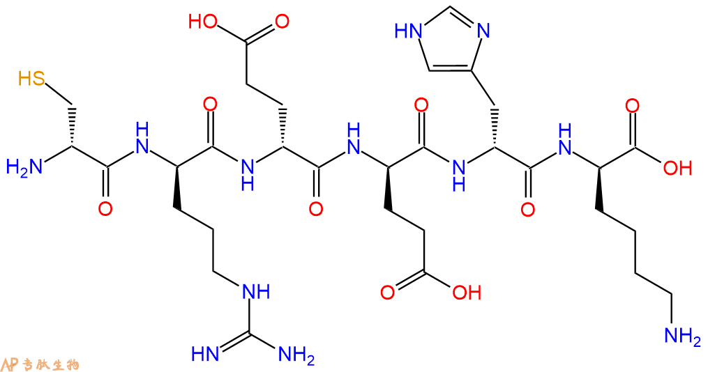 专肽生物产品H2N-DCys-DArg-DGlu-DGlu-DHis-DLys-COOH