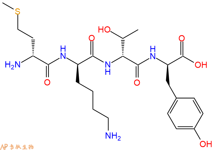 专肽生物产品H2N-DMet-DLys-DThr-DTyr-COOH