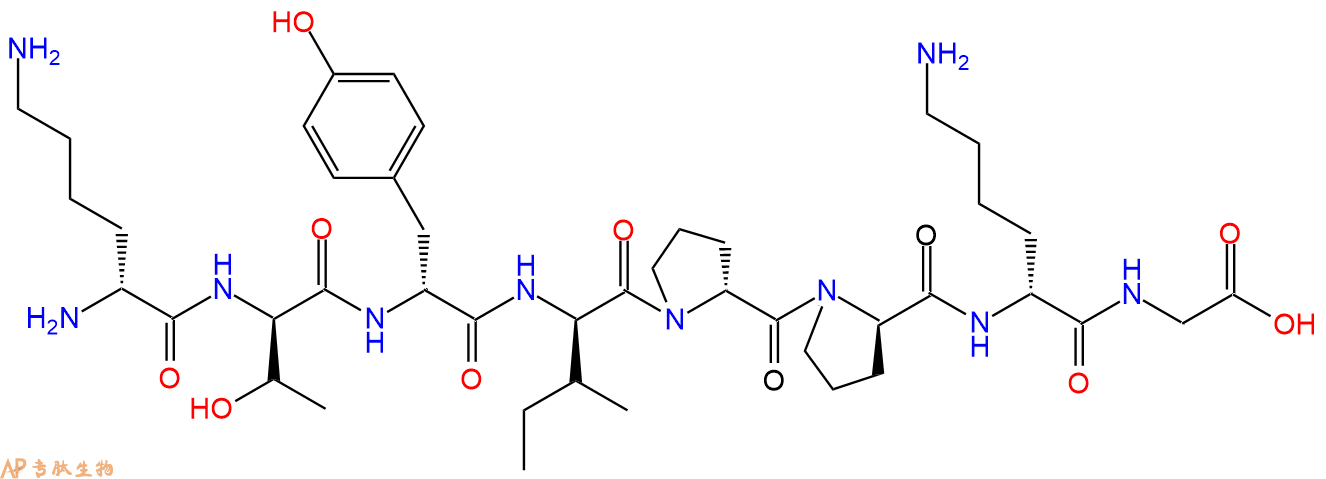专肽生物产品H2N-DLys-DThr-DTyr-DIle-DPro-DPro-DLys-Gly-COOH