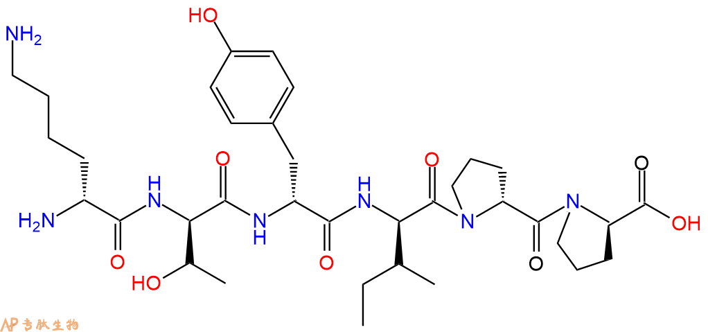 专肽生物产品H2N-DLys-DThr-DTyr-DIle-DPro-DPro-COOH