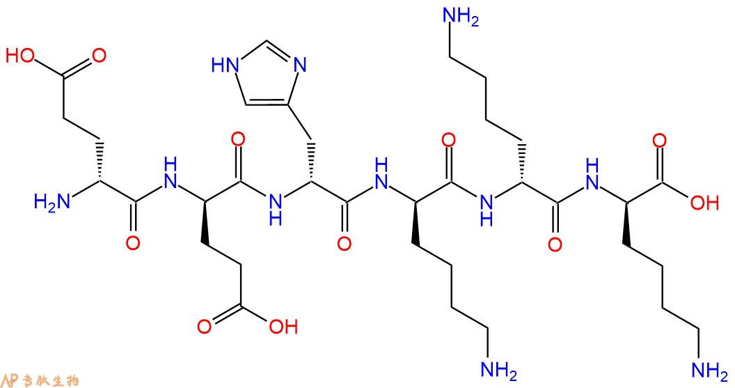 专肽生物产品H2N-DGlu-DGlu-DHis-DLys-DLys-DLys-COOH