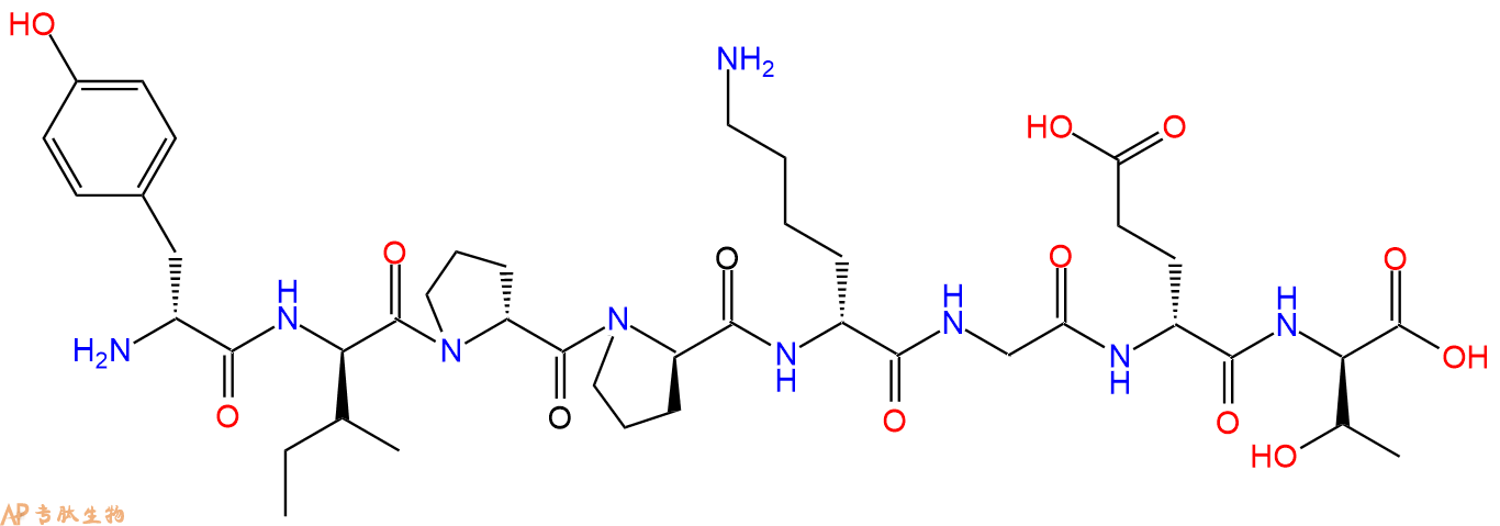 专肽生物产品H2N-DTyr-DIle-DPro-DPro-DLys-Gly-DGlu-DThr-COOH
