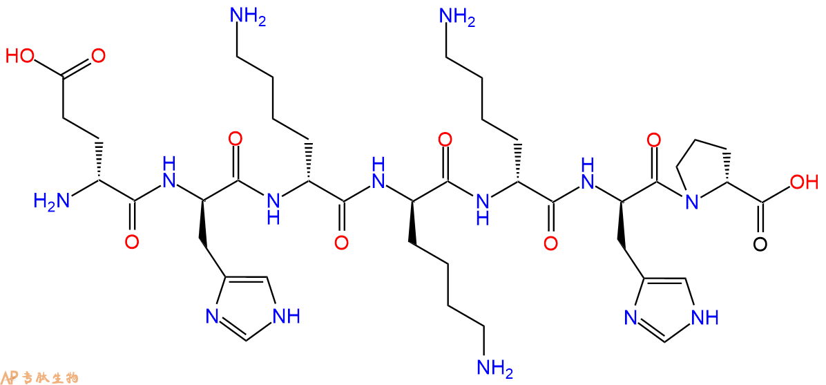 专肽生物产品H2N-DGlu-DHis-DLys-DLys-DLys-DHis-DPro-COOH
