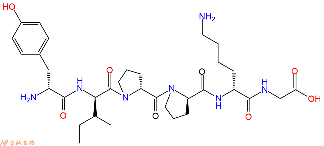 专肽生物产品H2N-DTyr-DIle-DPro-DPro-DLys-Gly-COOH