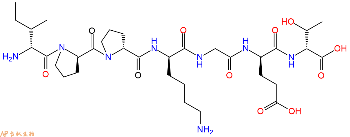 专肽生物产品H2N-DIle-DPro-DPro-DLys-Gly-DGlu-DThr-COOH