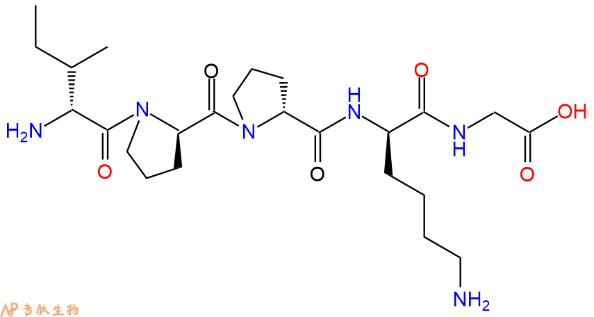 专肽生物产品H2N-DIle-DPro-DPro-DLys-Gly-COOH