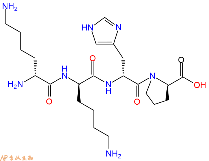 专肽生物产品H2N-DLys-DLys-DHis-DPro-COOH