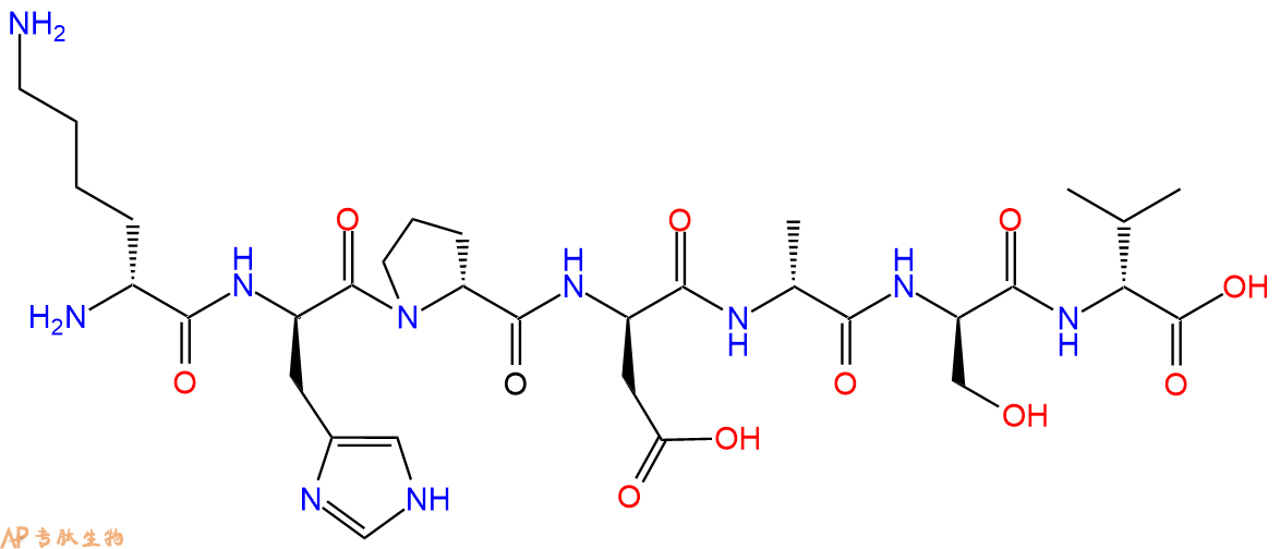 专肽生物产品H2N-DLys-DHis-DPro-DAsp-DAla-DSer-DVal-COOH