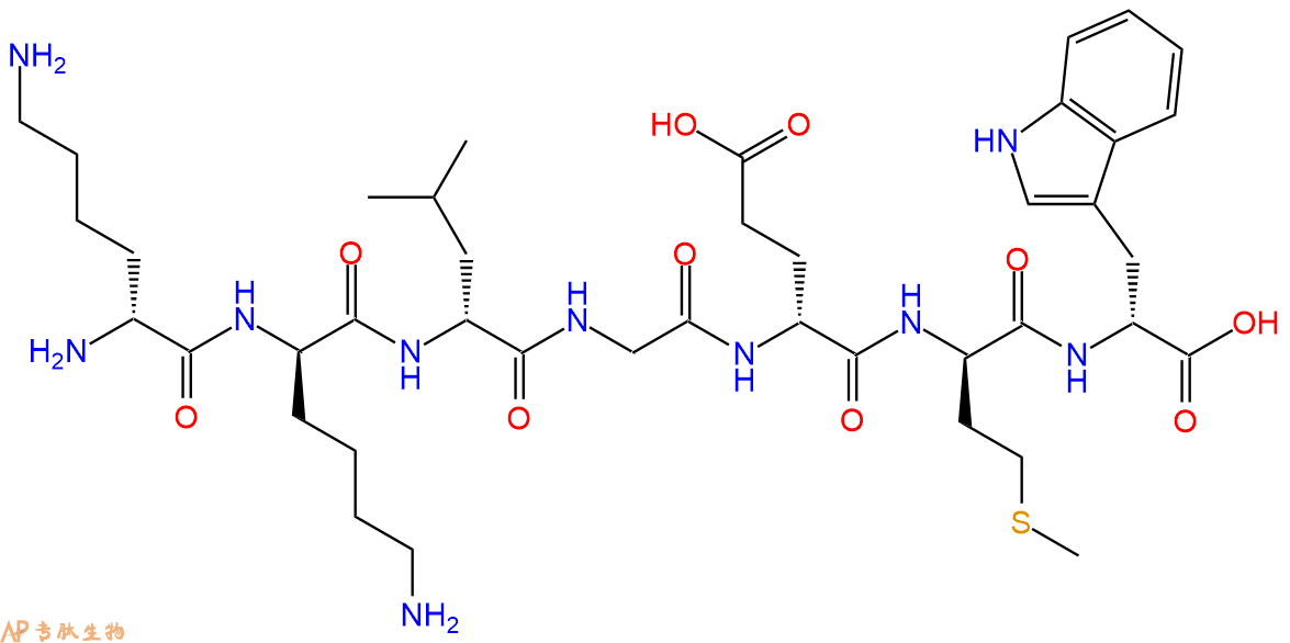 专肽生物产品H2N-DLys-DLys-DLeu-Gly-DGlu-DMet-DTrp-COOH