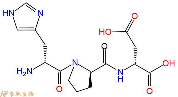专肽生物产品H2N-DHis-DPro-DAsp-COOH