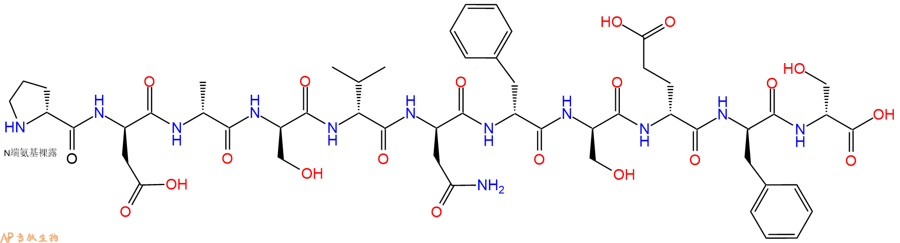 专肽生物产品H2N-DPro-DAsp-DAla-DSer-DVal-DAsn-DPhe-DSer-DGlu-D