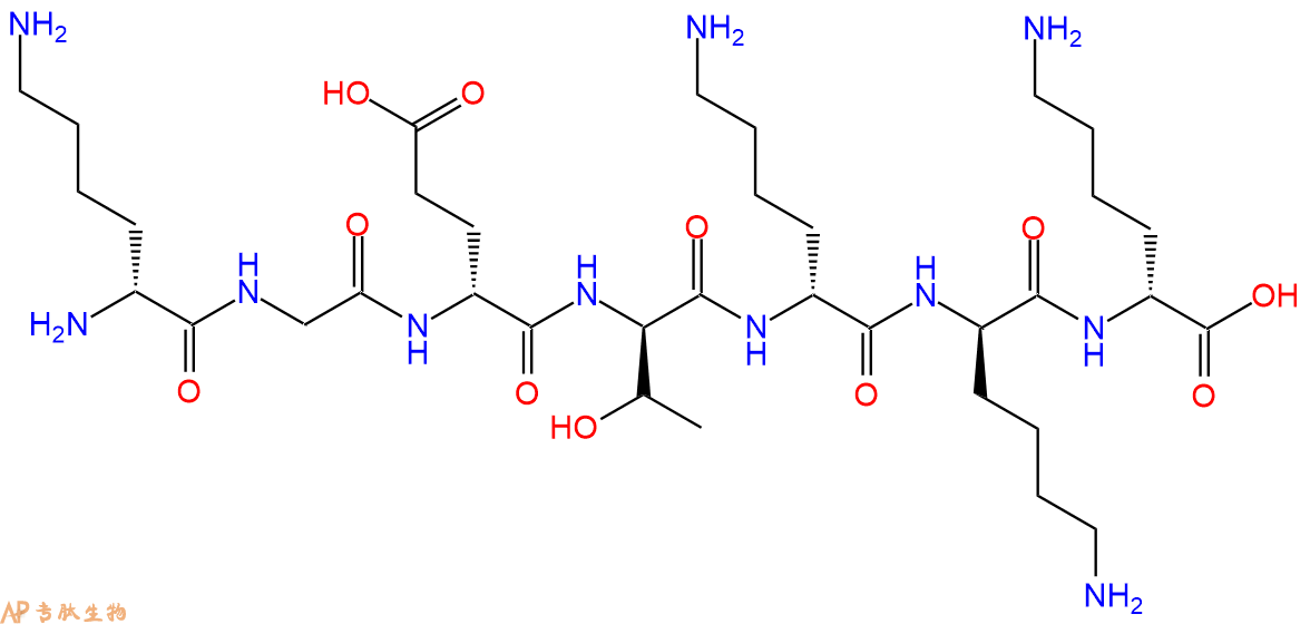 专肽生物产品H2N-DLys-Gly-DGlu-DThr-DLys-DLys-DLys-COOH