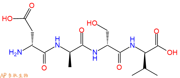 专肽生物产品H2N-DAsp-DAla-DSer-DVal-COOH