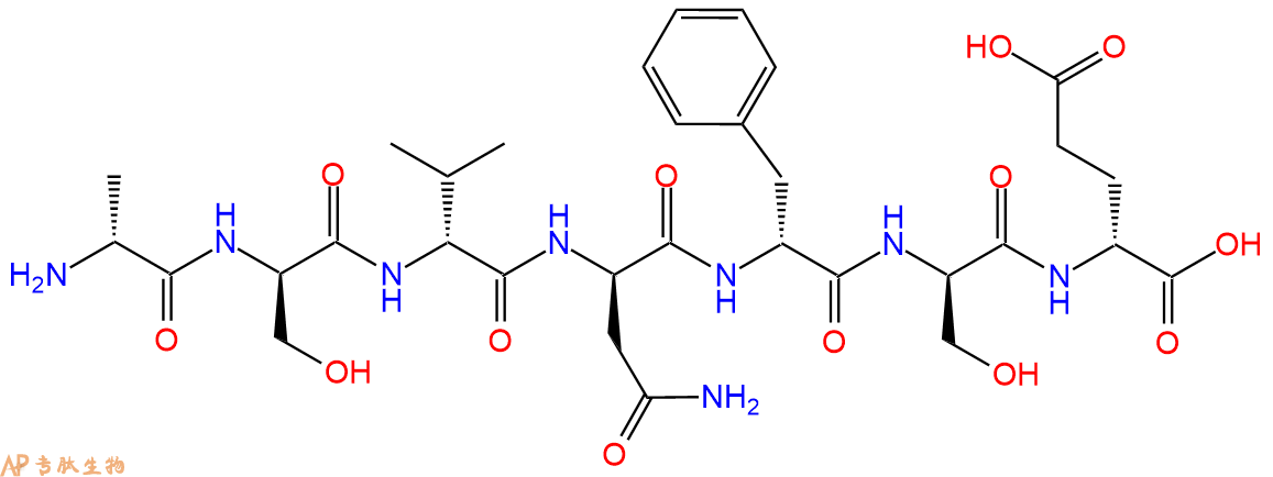 专肽生物产品H2N-DAla-DSer-DVal-DAsn-DPhe-DSer-DGlu-COOH