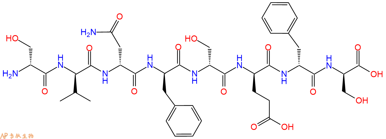 专肽生物产品H2N-DSer-DVal-DAsn-DPhe-DSer-DGlu-DPhe-DSer-COOH