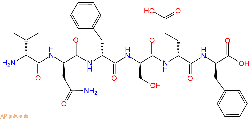 专肽生物产品H2N-DVal-DAsn-DPhe-DSer-DGlu-DPhe-COOH