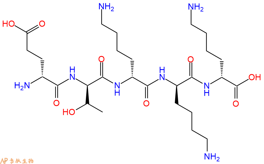 专肽生物产品H2N-DGlu-DThr-DLys-DLys-DLys-COOH