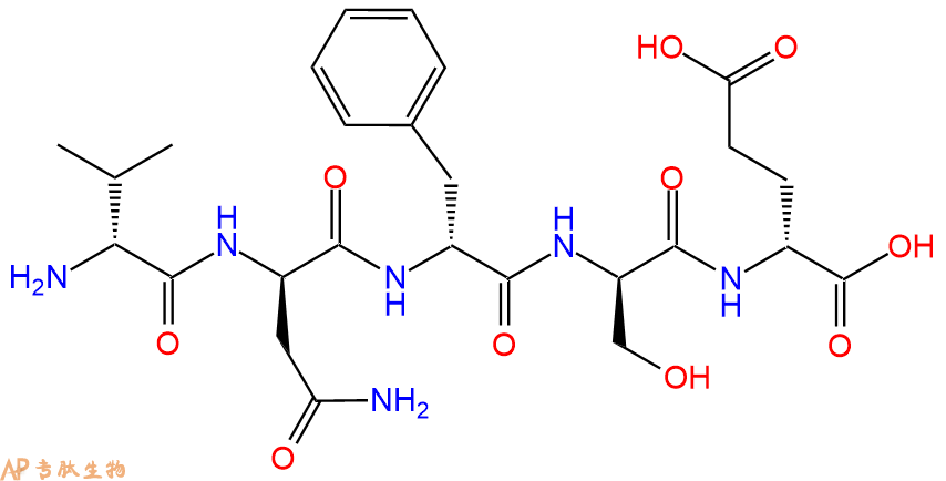 专肽生物产品H2N-DVal-DAsn-DPhe-DSer-DGlu-COOH