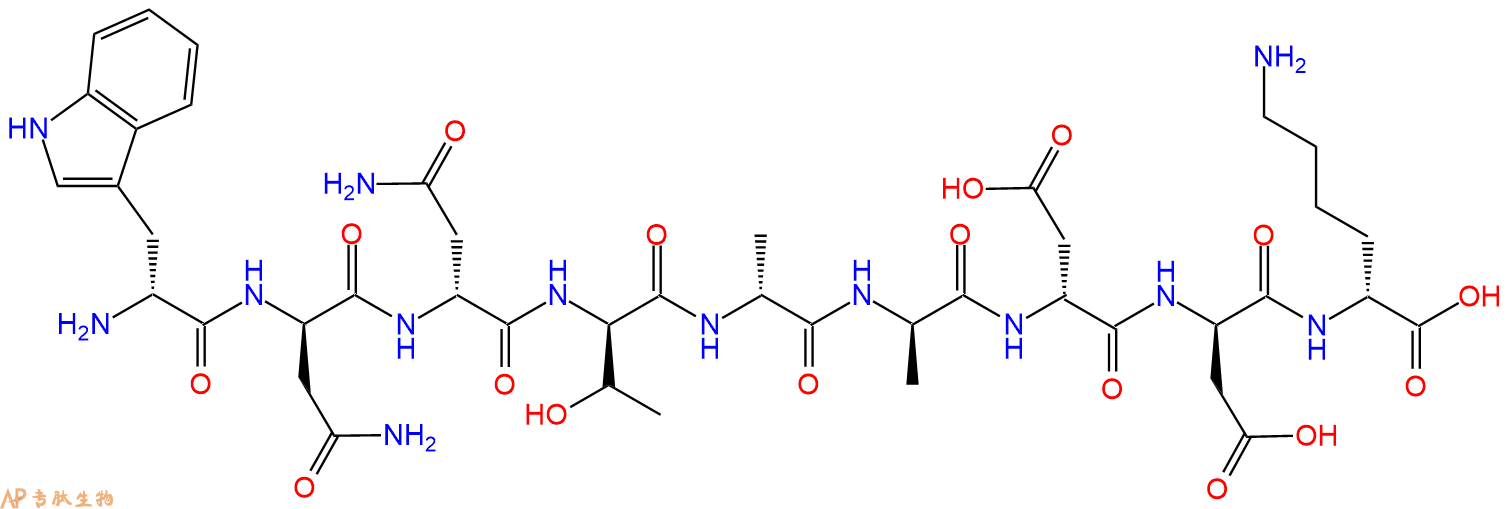 专肽生物产品H2N-DTrp-DAsn-DAsn-DThr-DAla-DAla-DAsp-DAsp-DLys-C