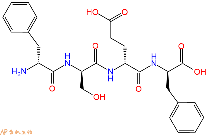 专肽生物产品H2N-DPhe-DSer-DGlu-DPhe-COOH