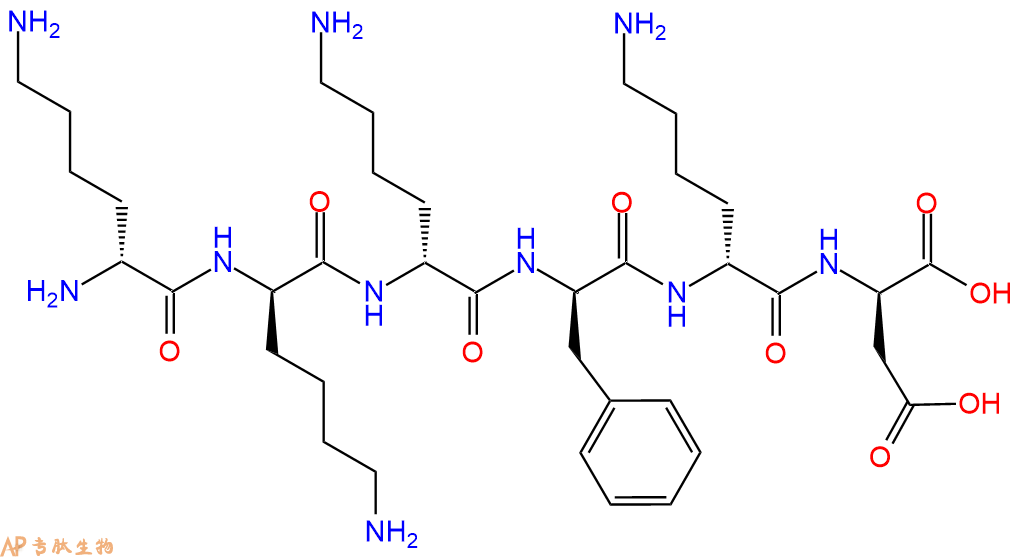 专肽生物产品H2N-DLys-DLys-DLys-DPhe-DLys-DAsp-COOH