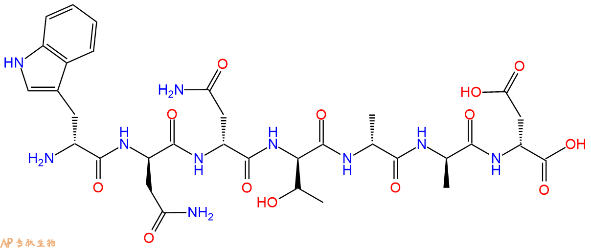 专肽生物产品H2N-DTrp-DAsn-DAsn-DThr-DAla-DAla-DAsp-COOH