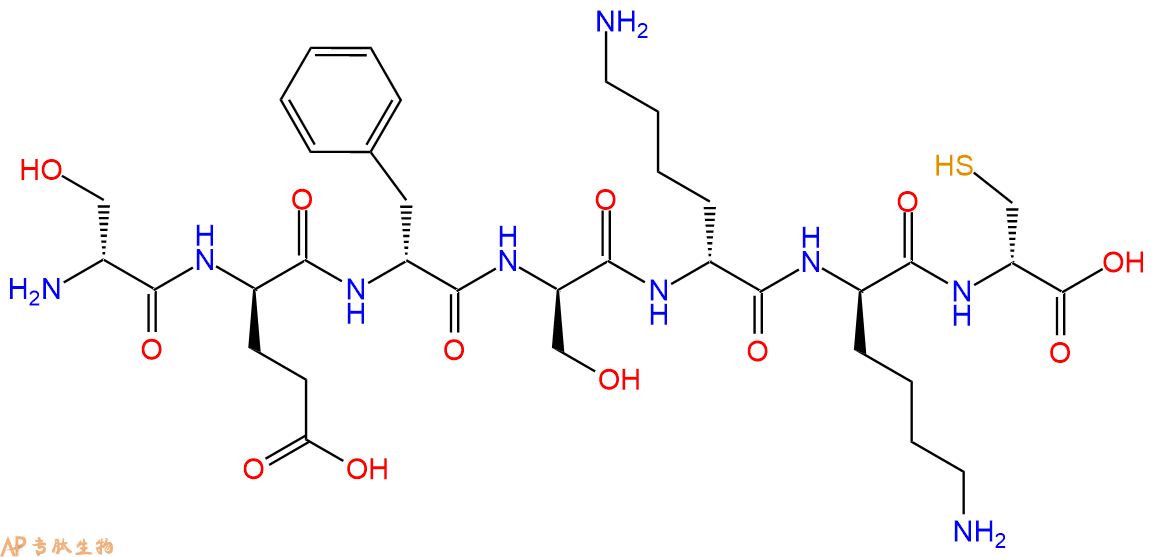 专肽生物产品H2N-DSer-DGlu-DPhe-DSer-DLys-DLys-DCys-COOH