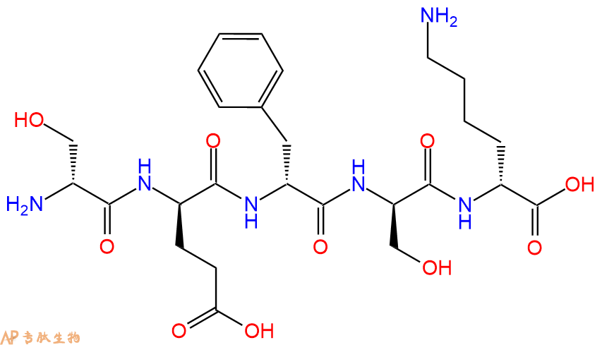 专肽生物产品H2N-DSer-DGlu-DPhe-DSer-DLys-COOH