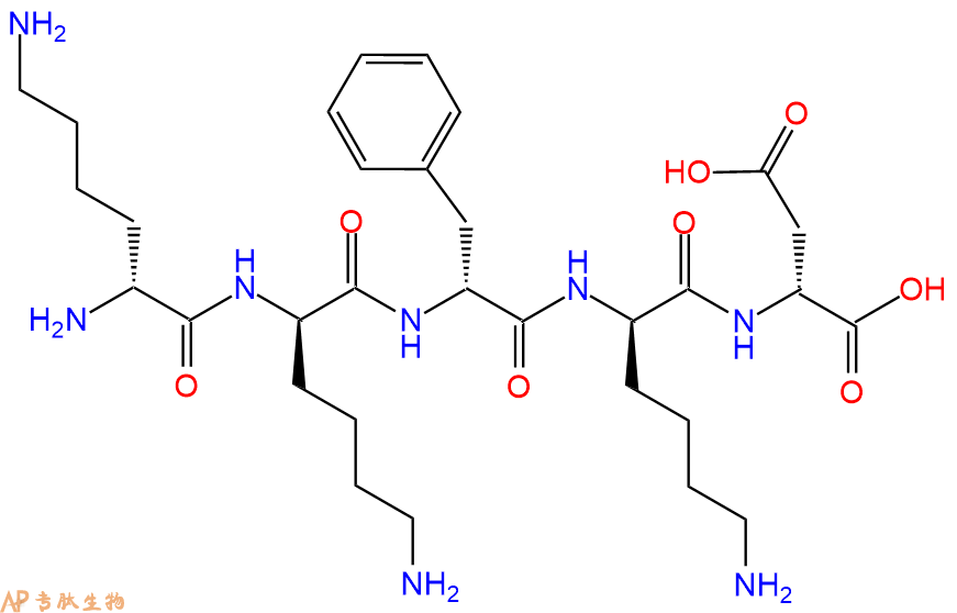 专肽生物产品H2N-DLys-DLys-DPhe-DLys-DAsp-COOH