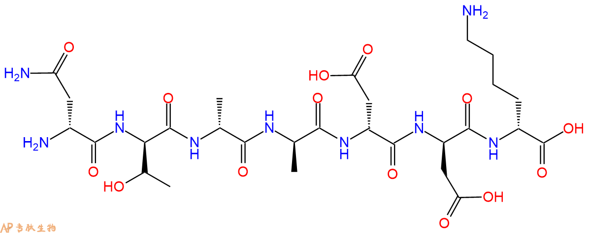 专肽生物产品H2N-DAsn-DThr-DAla-DAla-DAsp-DAsp-DLys-COOH