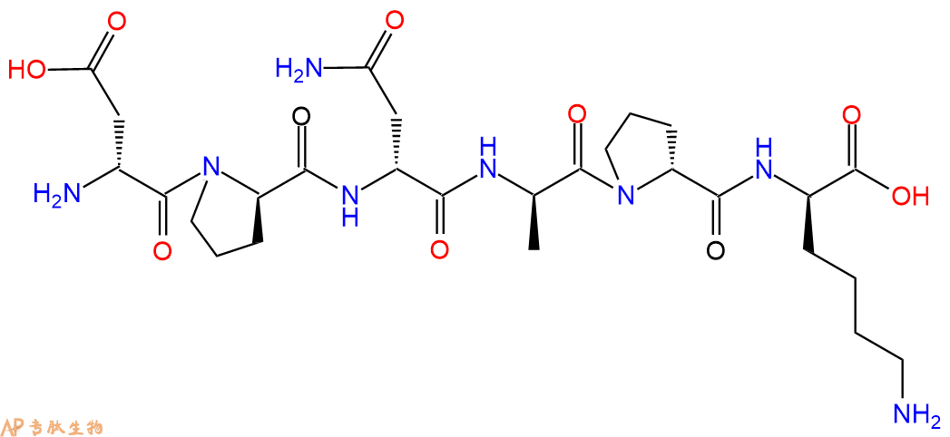 专肽生物产品H2N-DAsp-DPro-DAsn-DAla-DPro-DLys-COOH