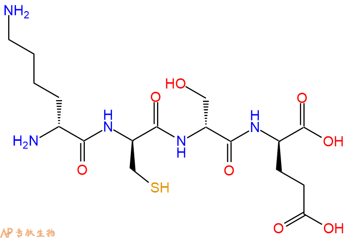 专肽生物产品H2N-DLys-DCys-DSer-DGlu-COOH