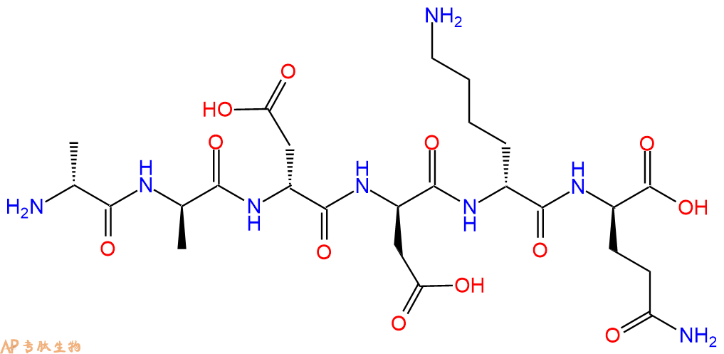 专肽生物产品H2N-DAla-DAla-DAsp-DAsp-DLys-DGln-COOH