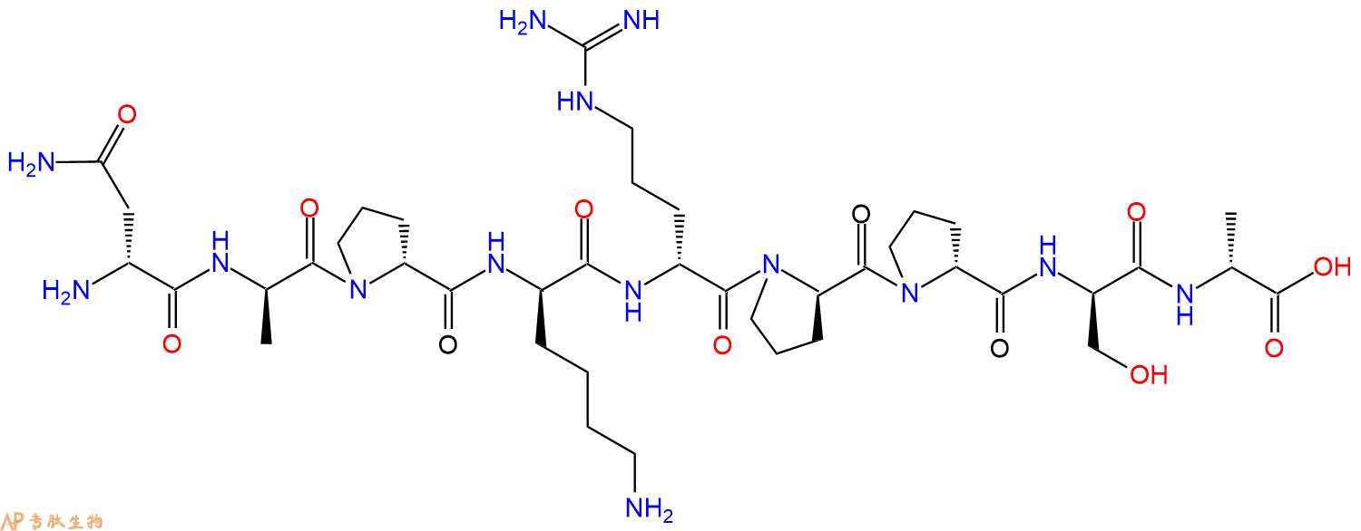 专肽生物产品H2N-DAsn-DAla-DPro-DLys-DArg-DPro-DPro-DSer-DAla-C