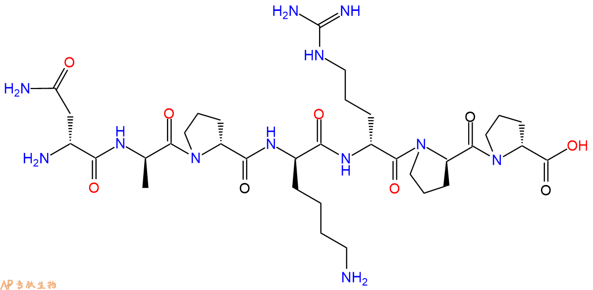 专肽生物产品H2N-DAsn-DAla-DPro-DLys-DArg-DPro-DPro-COOH