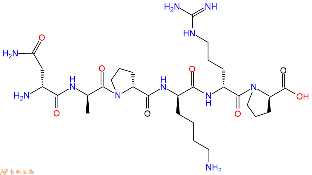 专肽生物产品H2N-DAsn-DAla-DPro-DLys-DArg-DPro-COOH