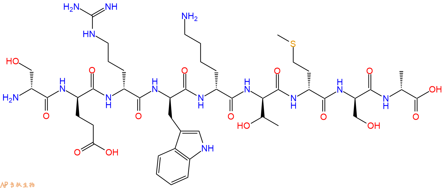 专肽生物产品H2N-DSer-DGlu-DArg-DTrp-DLys-DThr-DMet-DSer-DAla-C