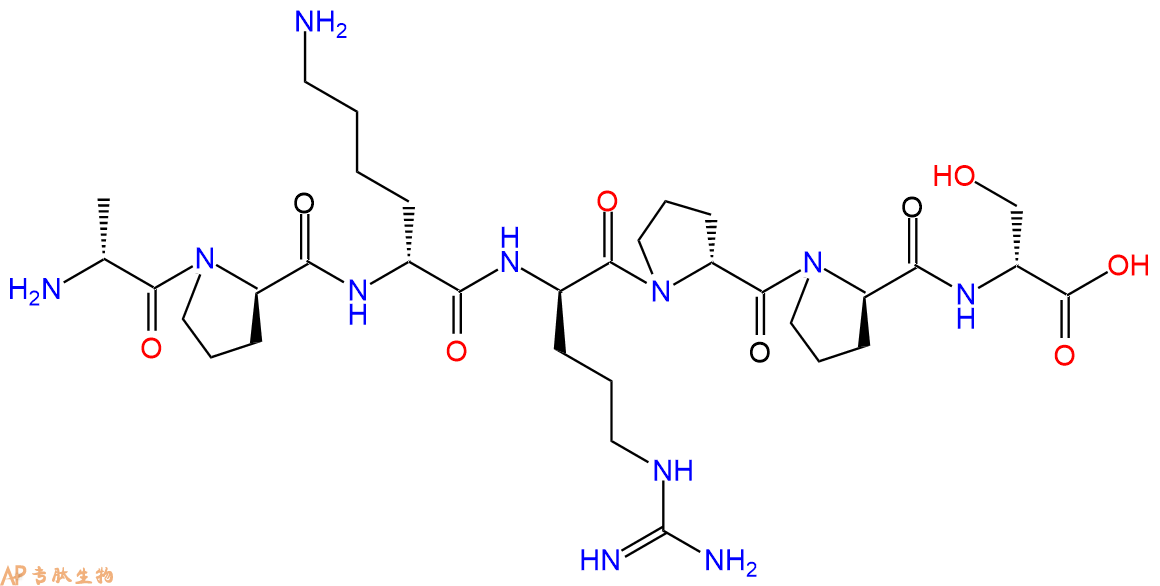 专肽生物产品H2N-DAla-DPro-DLys-DArg-DPro-DPro-DSer-COOH