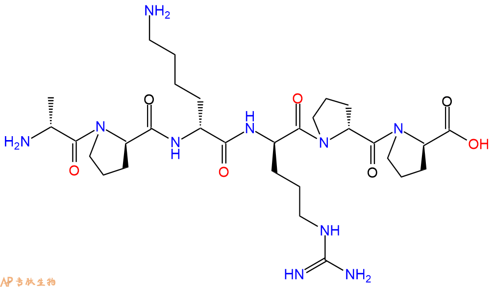 专肽生物产品H2N-DAla-DPro-DLys-DArg-DPro-DPro-COOH